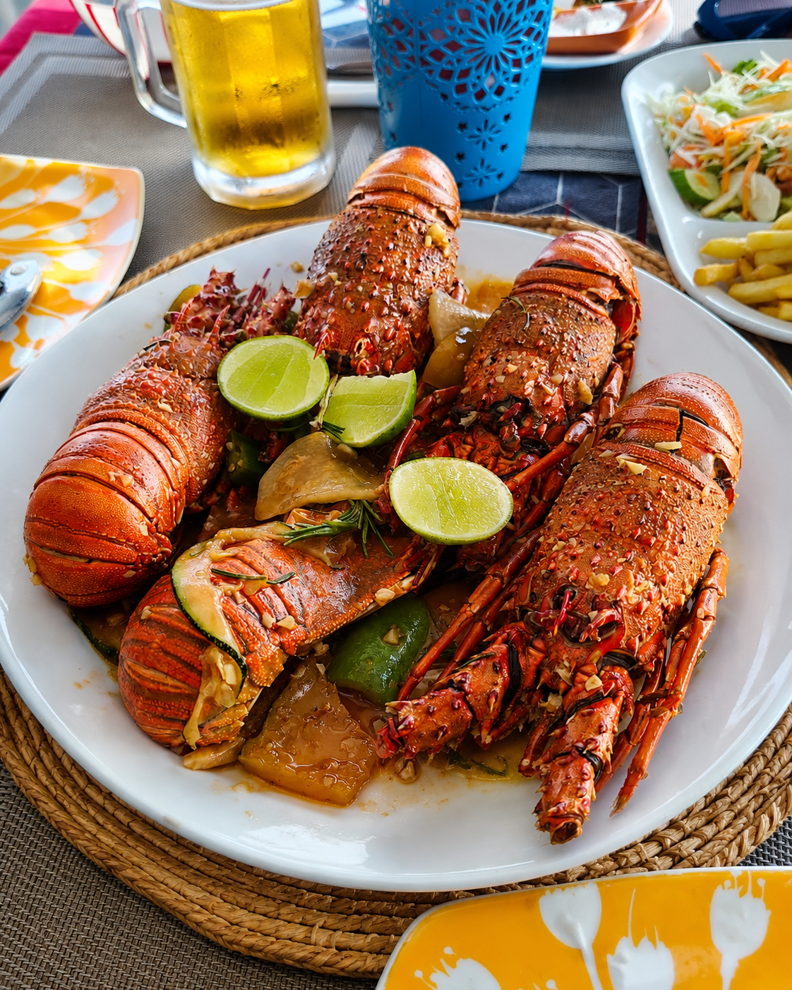 Signature Grilled Lobster Grilled Sri Lankan lobster served at Tigri Beach Restaurant